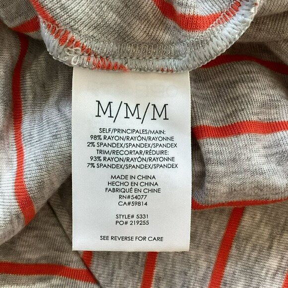 CAbi Sleeveless Tee Crew Neck Pullover Striped Layered Hem Women's Size Medium - Picture 8 of 9